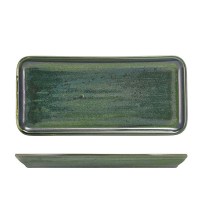 Aqua Green Terra Porcelain Rectangular Platter 